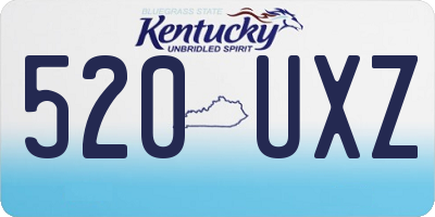 KY license plate 520UXZ