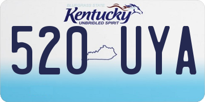 KY license plate 520UYA