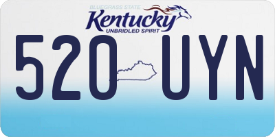 KY license plate 520UYN