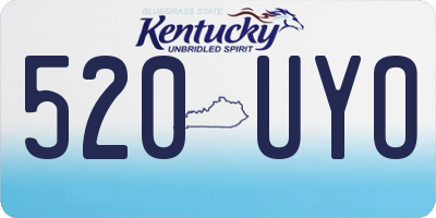 KY license plate 520UYO