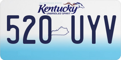 KY license plate 520UYV
