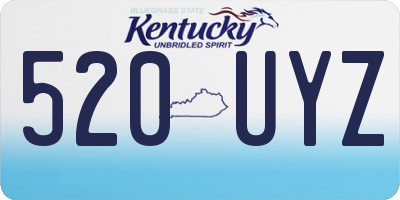 KY license plate 520UYZ