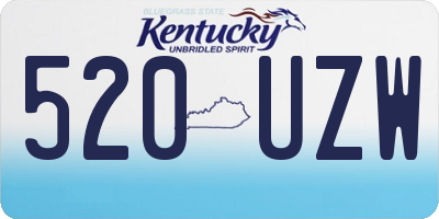 KY license plate 520UZW