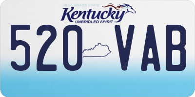 KY license plate 520VAB