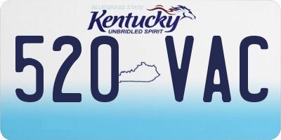 KY license plate 520VAC