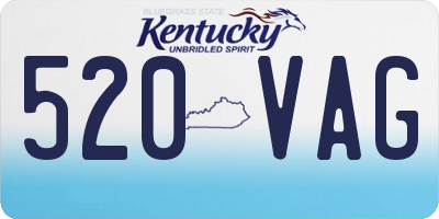 KY license plate 520VAG