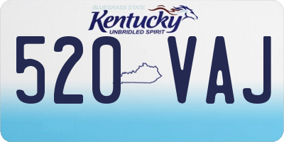 KY license plate 520VAJ