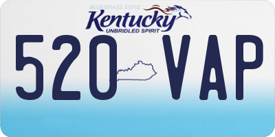 KY license plate 520VAP