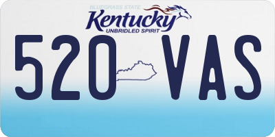 KY license plate 520VAS