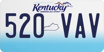 KY license plate 520VAV
