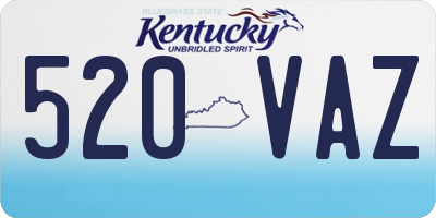 KY license plate 520VAZ