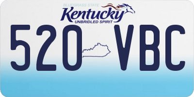 KY license plate 520VBC