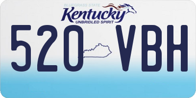 KY license plate 520VBH