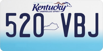 KY license plate 520VBJ