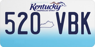 KY license plate 520VBK