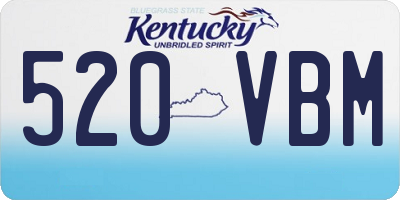 KY license plate 520VBM