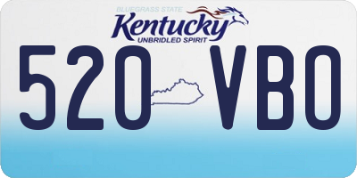 KY license plate 520VBO