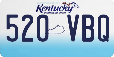 KY license plate 520VBQ