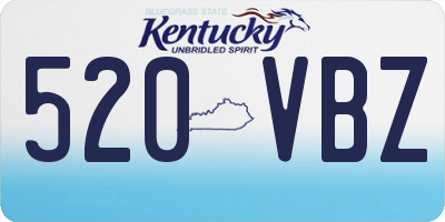 KY license plate 520VBZ