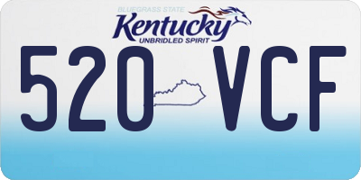 KY license plate 520VCF