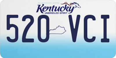 KY license plate 520VCI