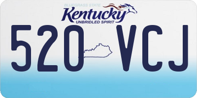 KY license plate 520VCJ