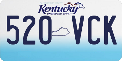 KY license plate 520VCK