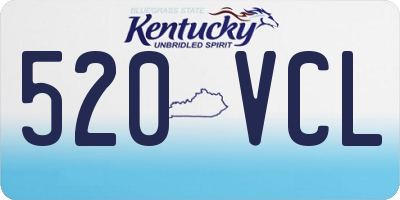 KY license plate 520VCL
