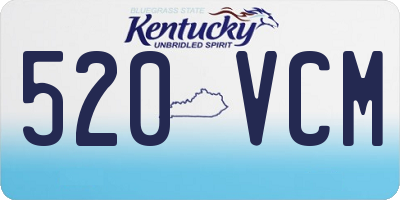KY license plate 520VCM