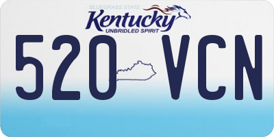 KY license plate 520VCN