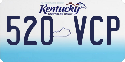 KY license plate 520VCP
