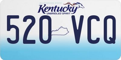 KY license plate 520VCQ