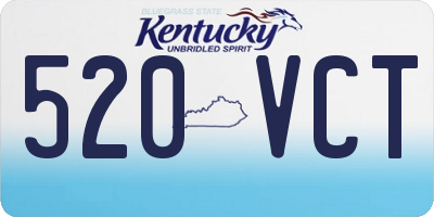 KY license plate 520VCT