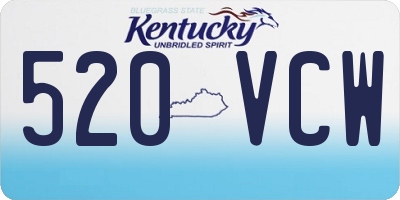 KY license plate 520VCW
