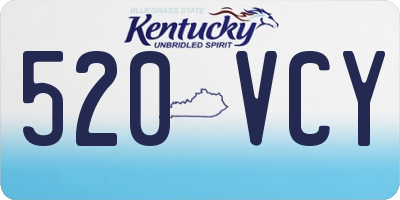 KY license plate 520VCY