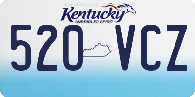 KY license plate 520VCZ