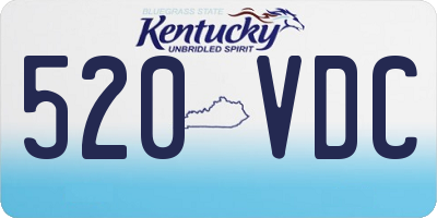 KY license plate 520VDC