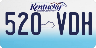 KY license plate 520VDH