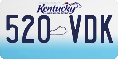 KY license plate 520VDK