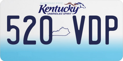 KY license plate 520VDP