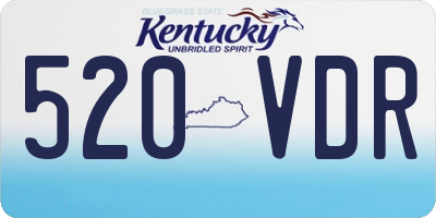 KY license plate 520VDR