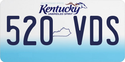 KY license plate 520VDS
