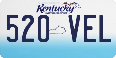 KY license plate 520VEL