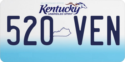 KY license plate 520VEN