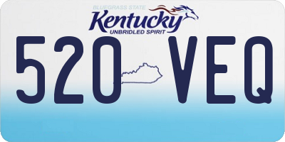 KY license plate 520VEQ