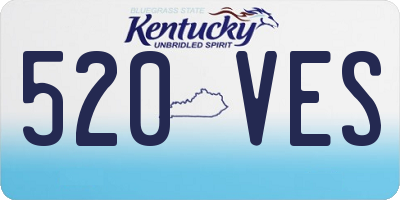 KY license plate 520VES