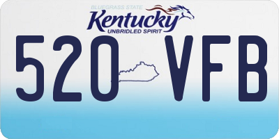 KY license plate 520VFB