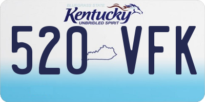 KY license plate 520VFK