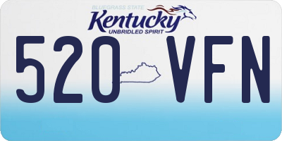 KY license plate 520VFN