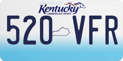 KY license plate 520VFR